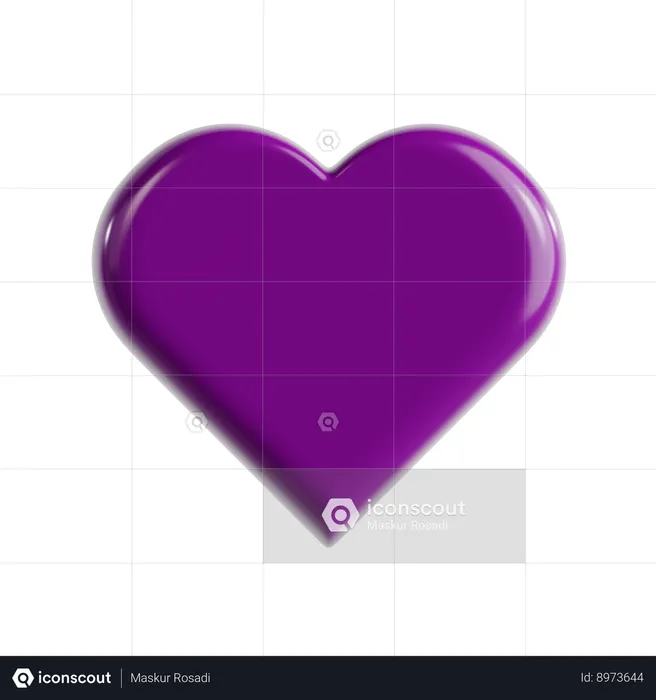Purple Love Emoji Emoji 3D Icon
