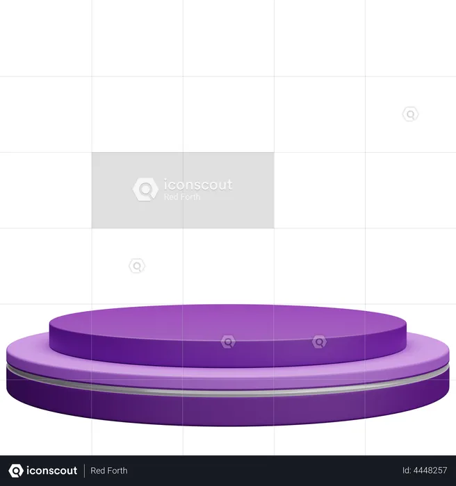 Purple Podium  3D Illustration