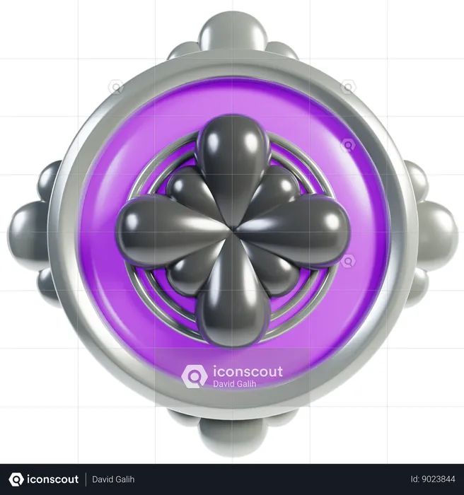 Purple Rank Badge Frames  3D Icon