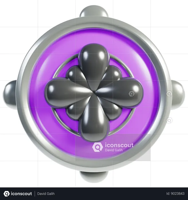 Purple Rank Badge Frames  3D Icon