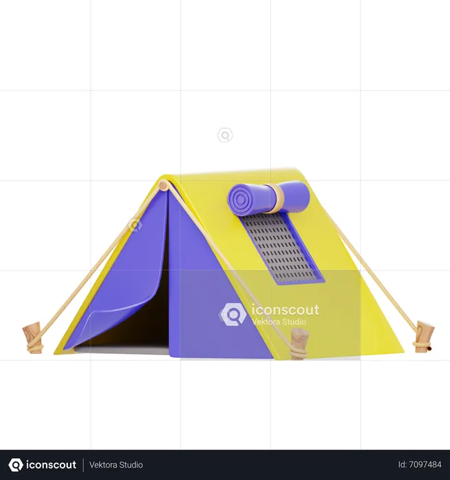 Purple Tent  3D Icon