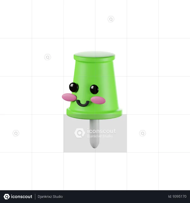 Push Pin  3D Icon