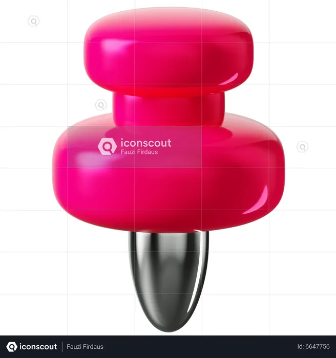 Push Pin  3D Icon