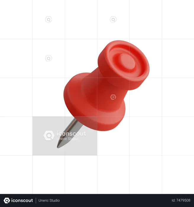 Push Pin  3D Icon