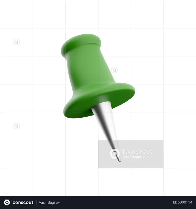 Push Pin  3D Icon