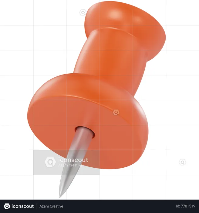 Push Pin  3D Icon