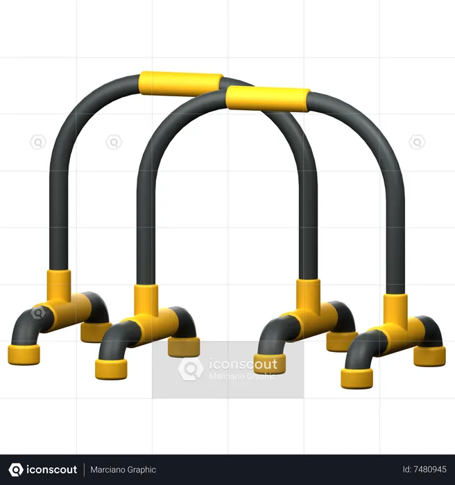 Push Up Bar  3D Icon