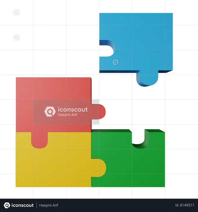 Puzzle  3D Icon