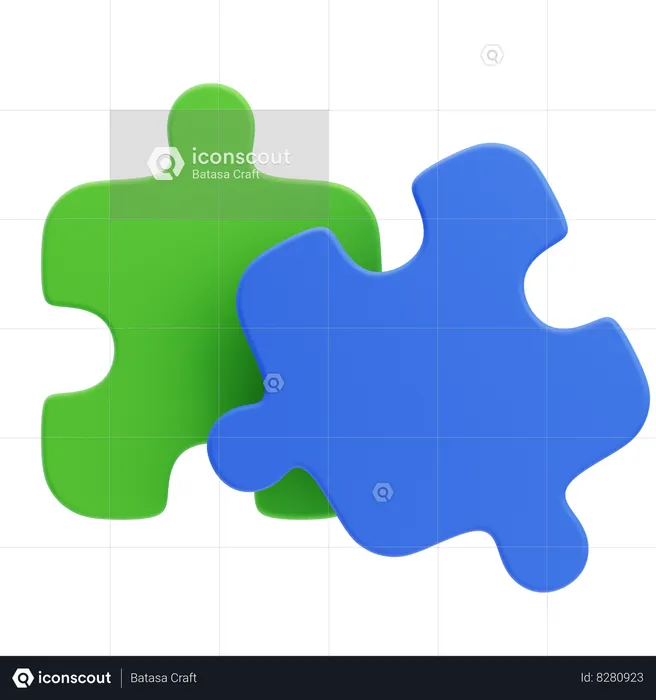 Jigsaw Puzzle 3D Icon download in PNG, OBJ or Blend format