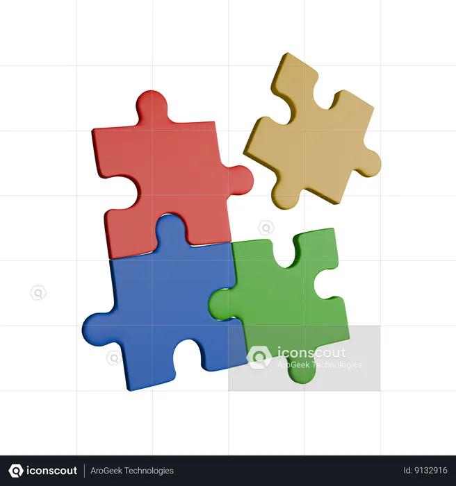 Puzzle  3D Icon