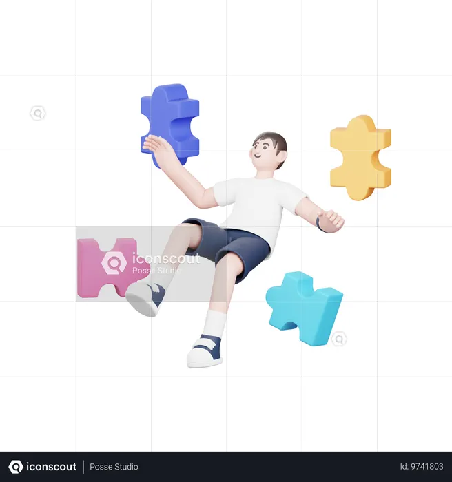 Puzzle  3D Illustration
