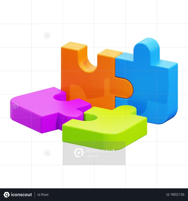 Puzzle  3D Icon