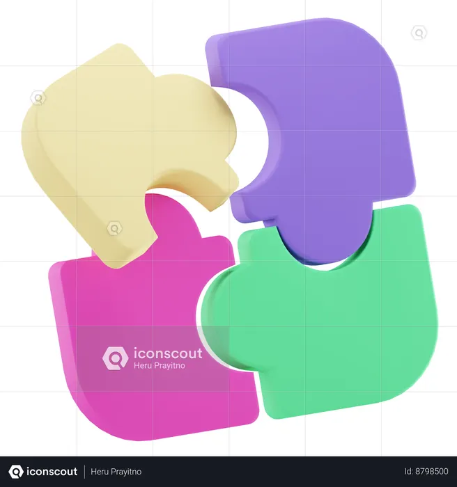 Puzzle  3D Icon