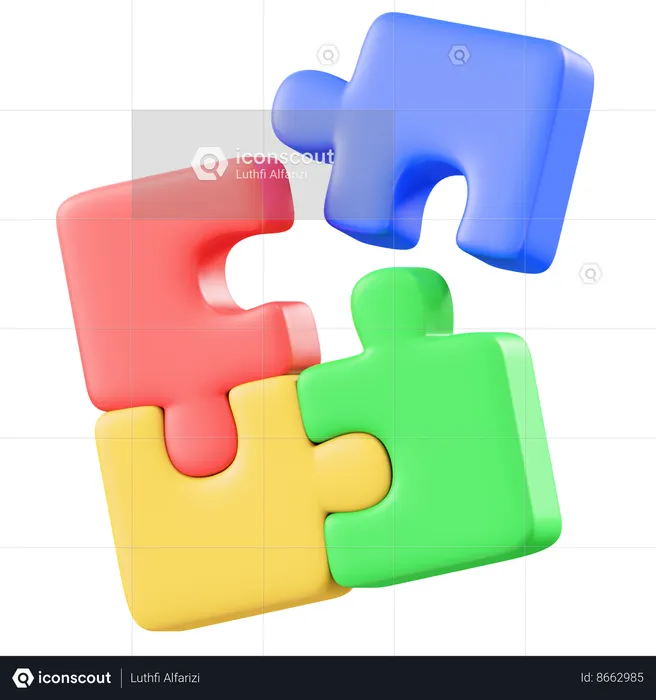 Puzzle  3D Icon