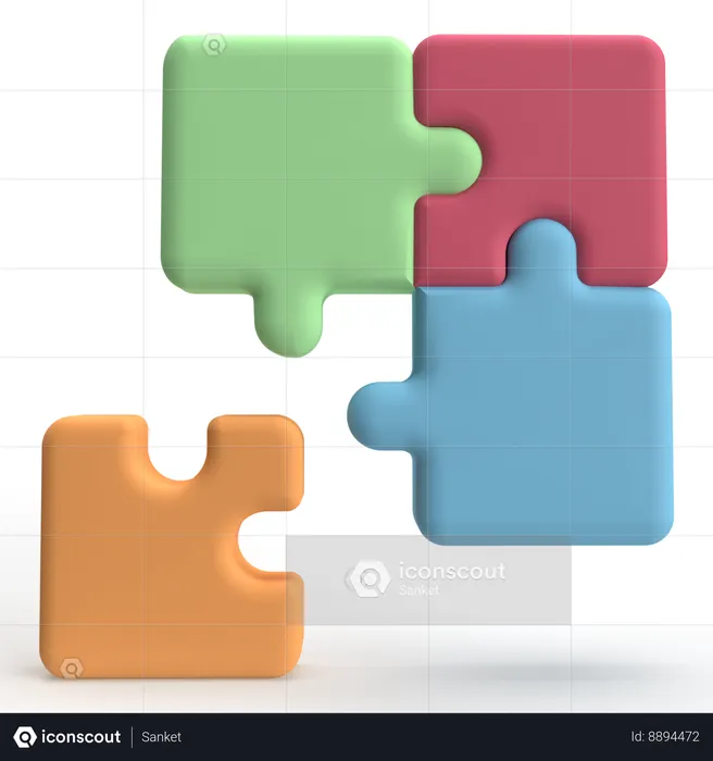 Puzzle  3D Icon
