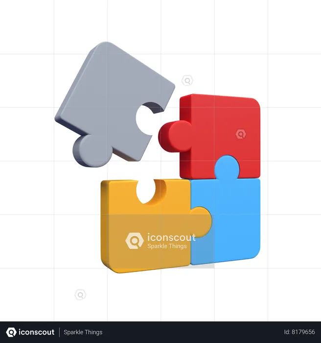 Puzzle  3D Icon