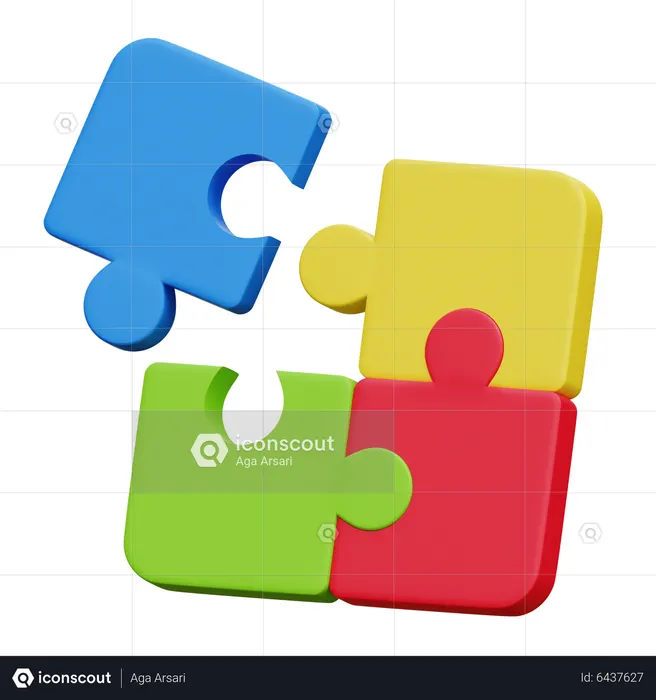 Puzzle  3D Icon