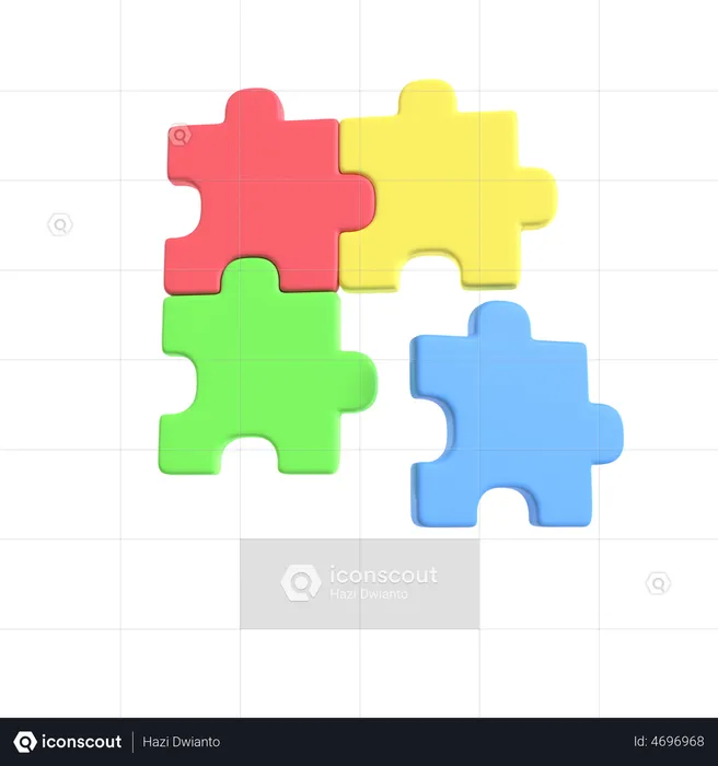 Puzzle  3D Illustration