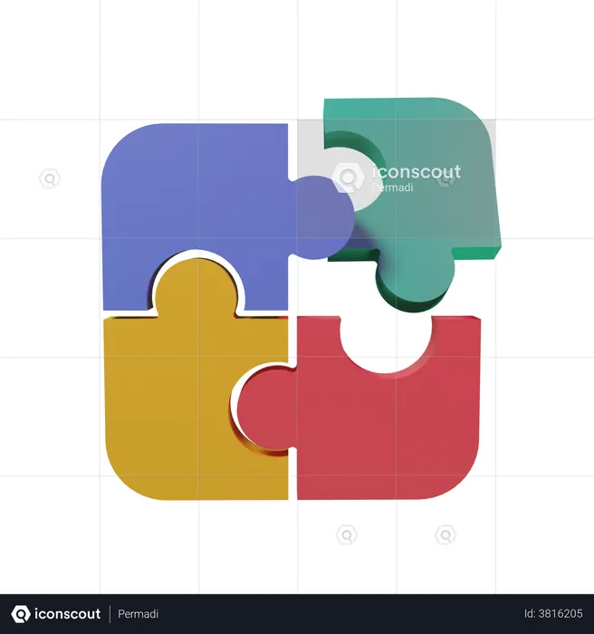 Puzzle  3D Illustration