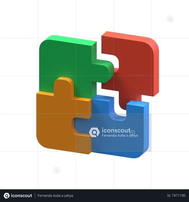 Puzzle  3D Icon