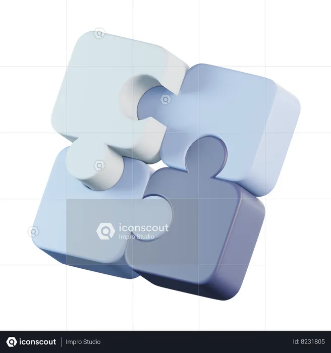 Puzzle block  3D Icon