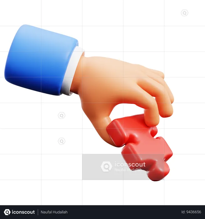 Puzzle Holding Hand Gestures  3D Icon