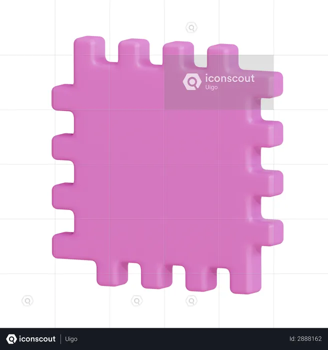 Puzzle piece  3D Illustration