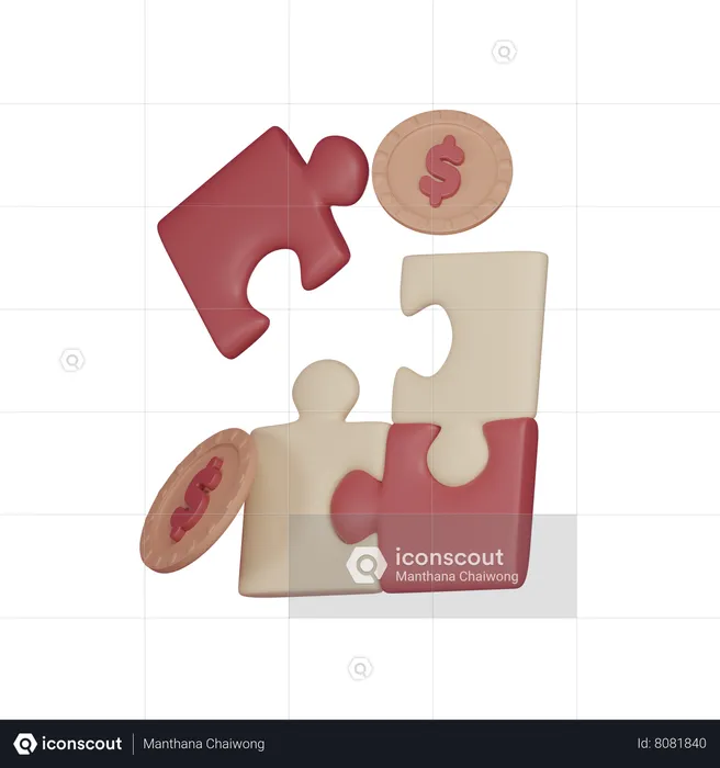 Puzzled  3D Icon