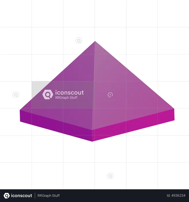 Pyramid Basic Geometry  3D Icon
