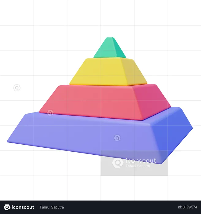 피라미드 차트  3D Icon