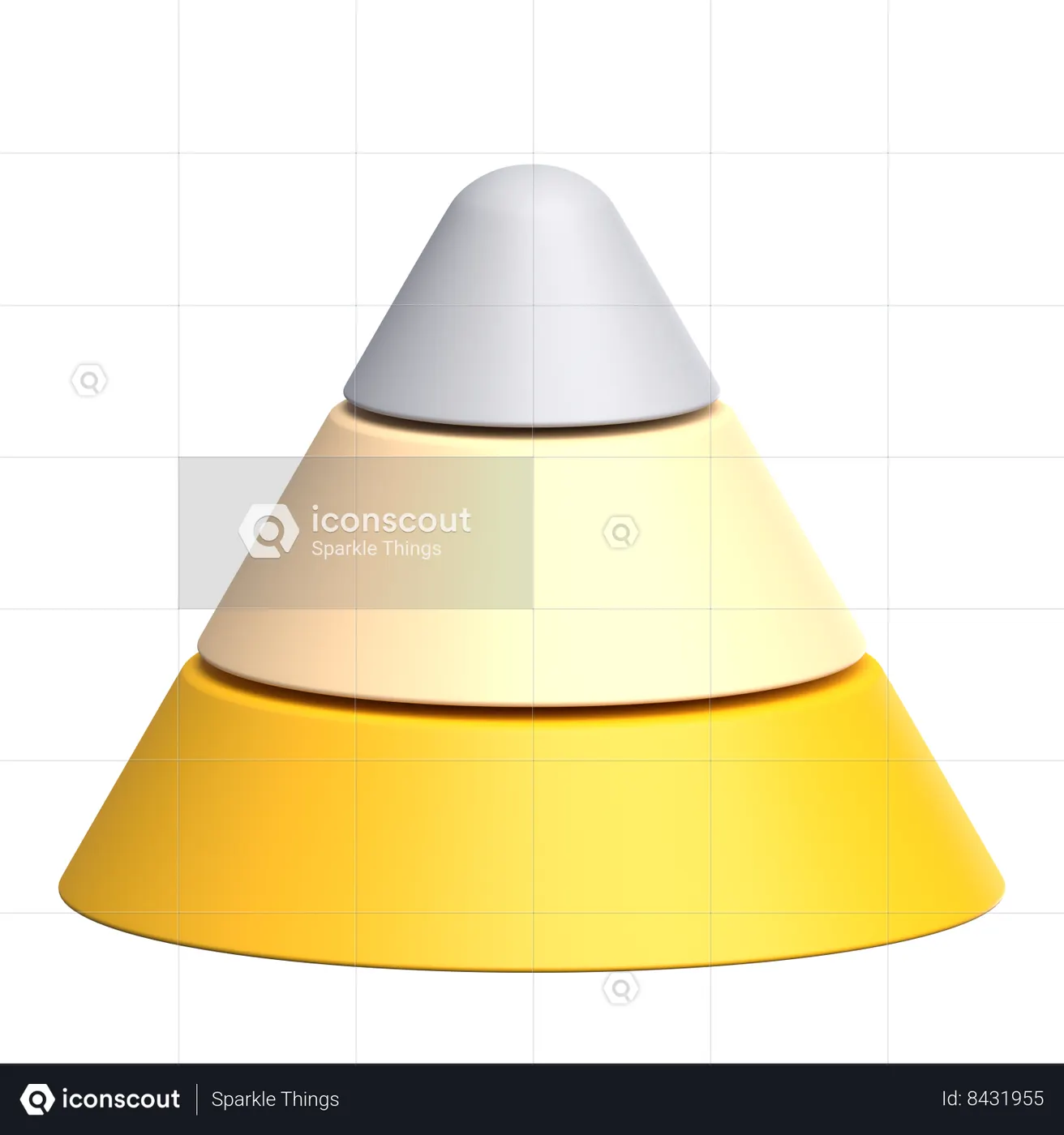 Pyramid Chart 3D Icon download in PNG, OBJ or Blend format