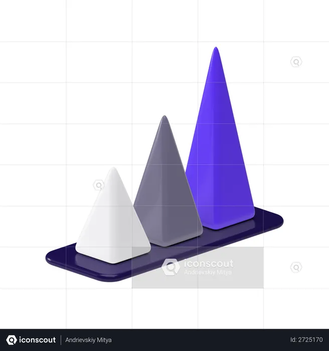 Pyramid chart  3D Illustration