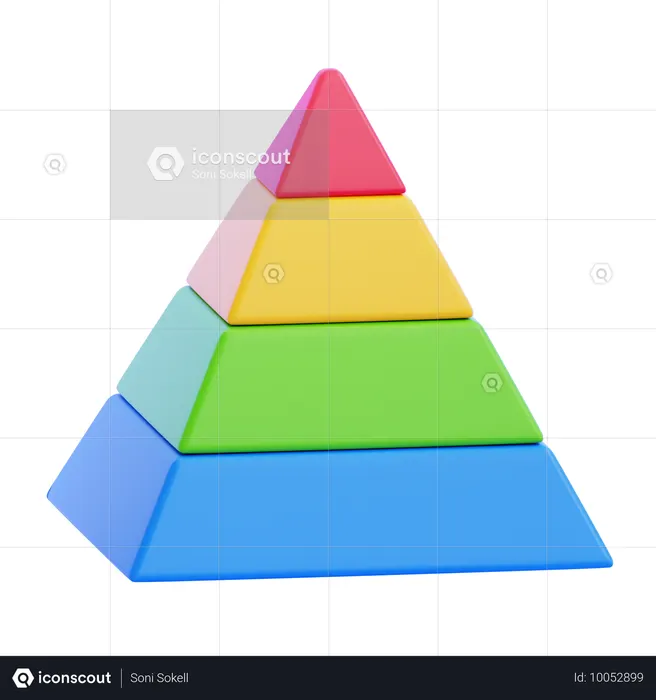 Pyramid Chart  3D Icon