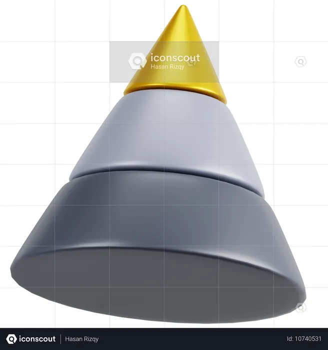 Pyramid Chart  3D Icon