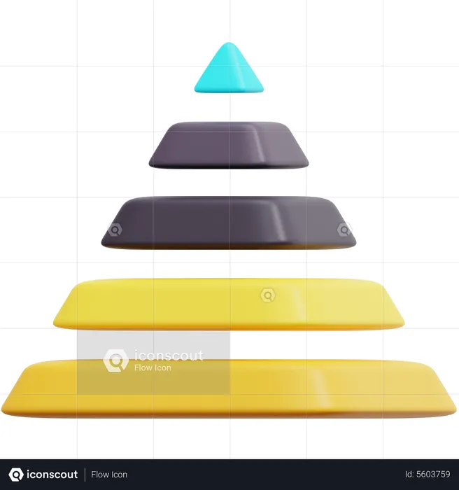 Pyramid Graph  3D Icon