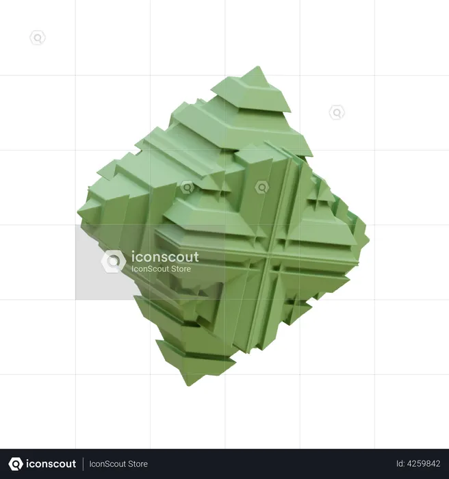 Pyramid Tesseract  3D Icon
