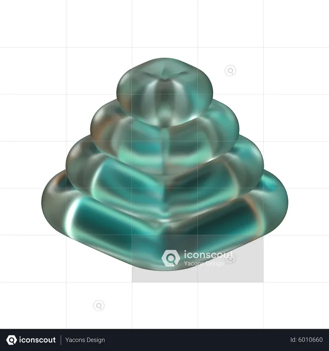 Pyramide abstrakte Form  3D Icon