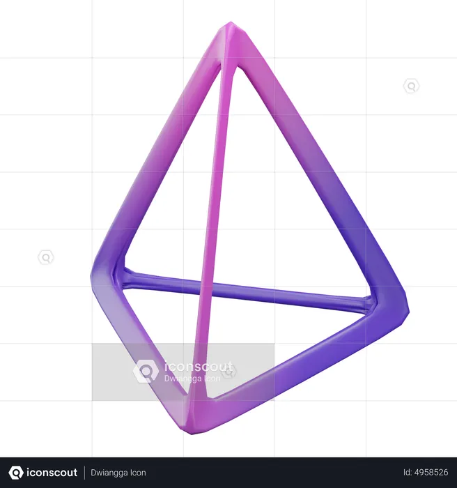 Filaire pyramide triangulaire  3D Icon