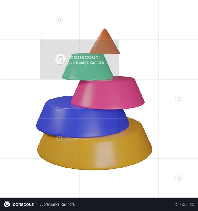 Pyramidendiagramm  3D Icon