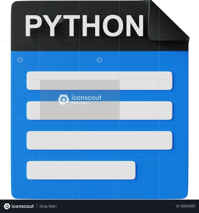 Python  3D Icon