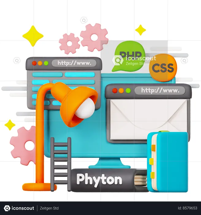 Python Code  3D Illustration