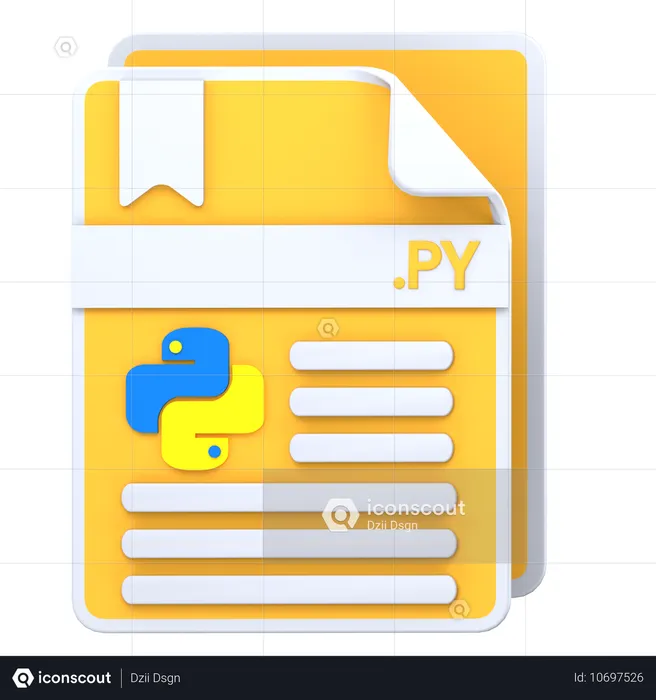 Python file  3D Icon