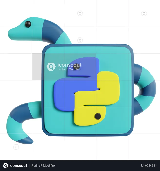Python Language 3D Icon - Free Download Science & Technology 3D Icons ...