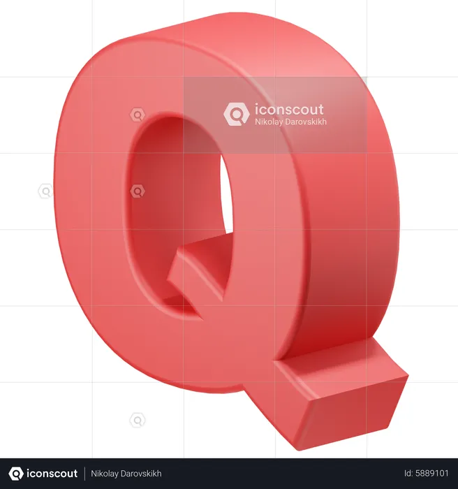 Q Alphabet  3D Icon