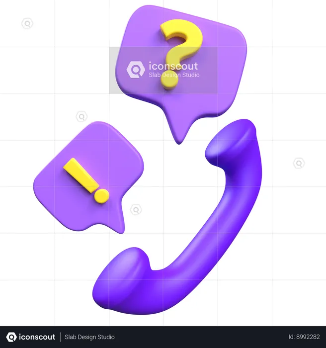 Q And A Call  3D Icon