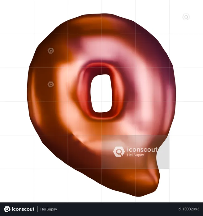 Q Letter  3D Icon