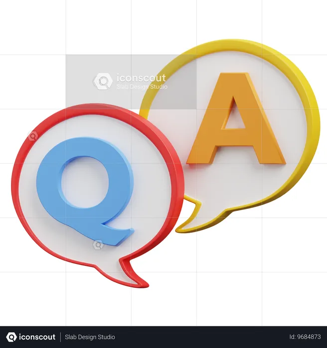 Q&A  3D Icon