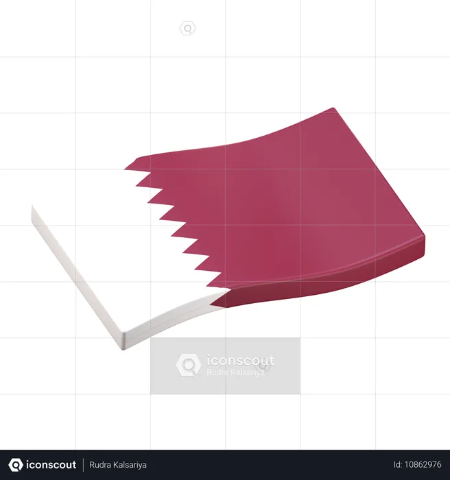 Qatar Flag 3D Icon