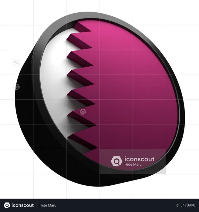 Qatar Flag Flag 3D Illustration