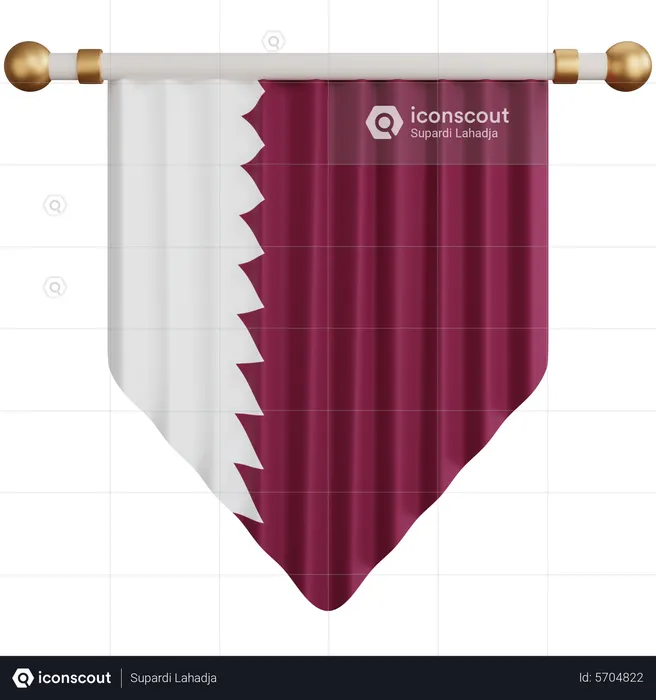 Qatar Flag Flag 3D Icon